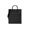 Jacquard-Leder-Tasche mit Buchstabenmuster, mittlere Schultertasche, Umhängetasche, Herren-Taschen, Dunkelgrau MMTESAC02ED001