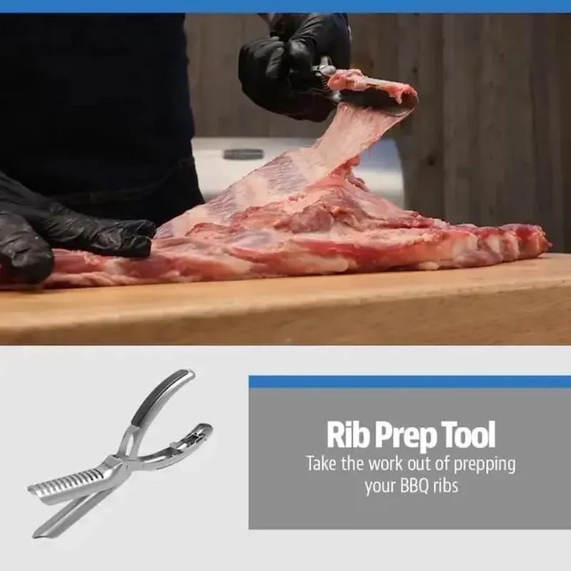 1Pcs BBQ Rib Skinner Rib Prep Tool Portable Barbecue Tool for Home Kitchen Restaurant Camping Lightweight Hot Sale
