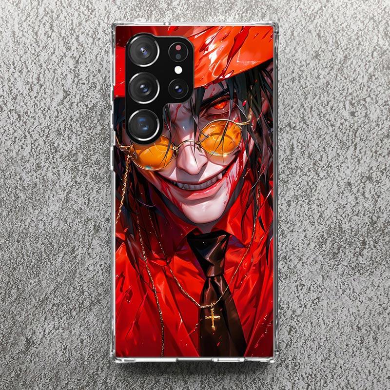 

Мягкий чехол с принтом из аниме A-Alucard Hellsing для Samsung Galaxy S25 Edge S24 S23 S22 Ultra S21 Plus S20 FE Чехол для телефона S10 + Узор Samsung S22 Ultra