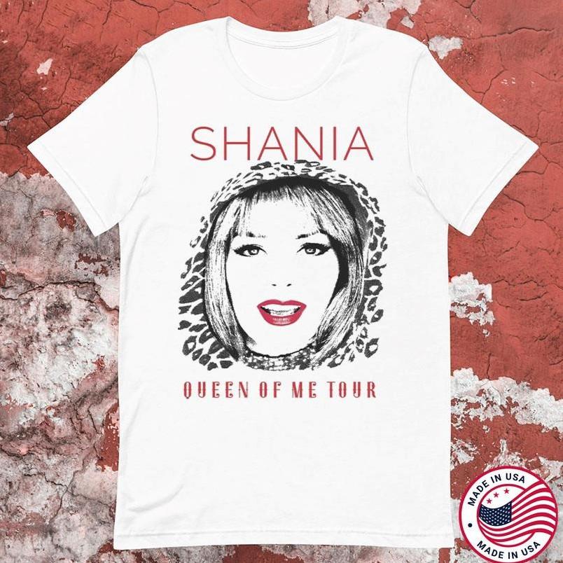 Shania Twain Tour 2023 Queen Of Me Dateback Leopard T-shirt size S-5XL S