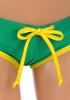 Swimsuit Brazilian Style Contrast Bikini Bottom Size Green [Sanas] (G (Japanese L), (SG) Glossy)
