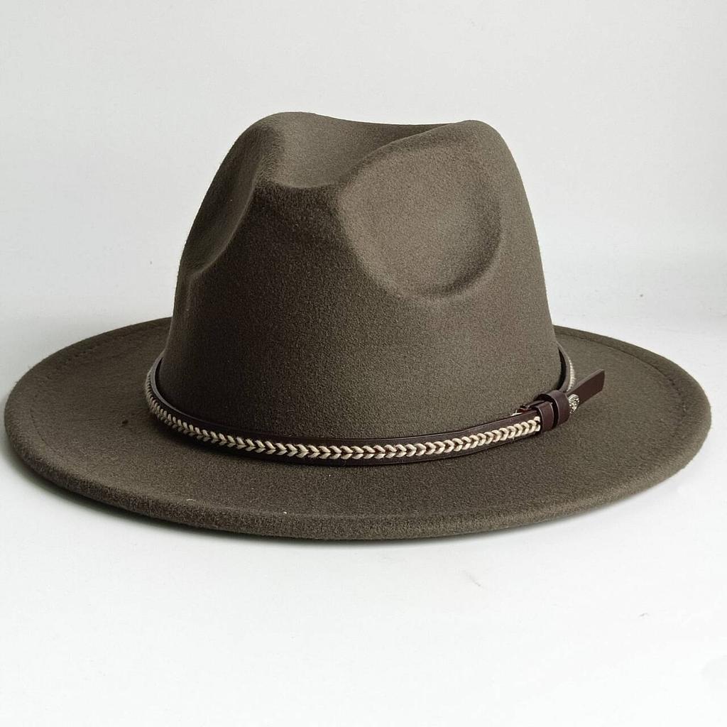 Deep Purple Fedora Felt Hat Men'S And Women'S Universal Solid Color Fedora Hat Women'S Wide Brim Classic Jazz Hat Church Hat
