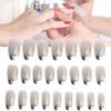 High-quality Peach Manicure Silver French False Nail Tips Wearable Nail Stickers Finished Nail Pieces 24 Pieces Ballet Nails S85