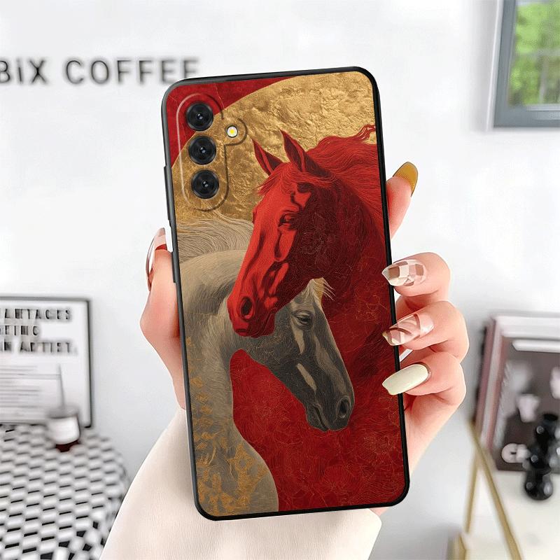 Horse Art Aesthetics Soft Phone Case for Samsung A17 A37 A57 A16 A26 A36 A56 A15 A25 A35 A55 A14 A24 A34 A54 A13 A23 A33 A53 A52