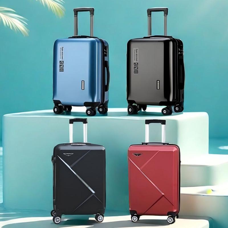 Leather Luggage Bags with Universal Wheels - 24-Inch Suitcase & 20-Inch Carry-On