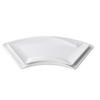 Huei Huang Commercial White Melamine Fan-Shaped Plate