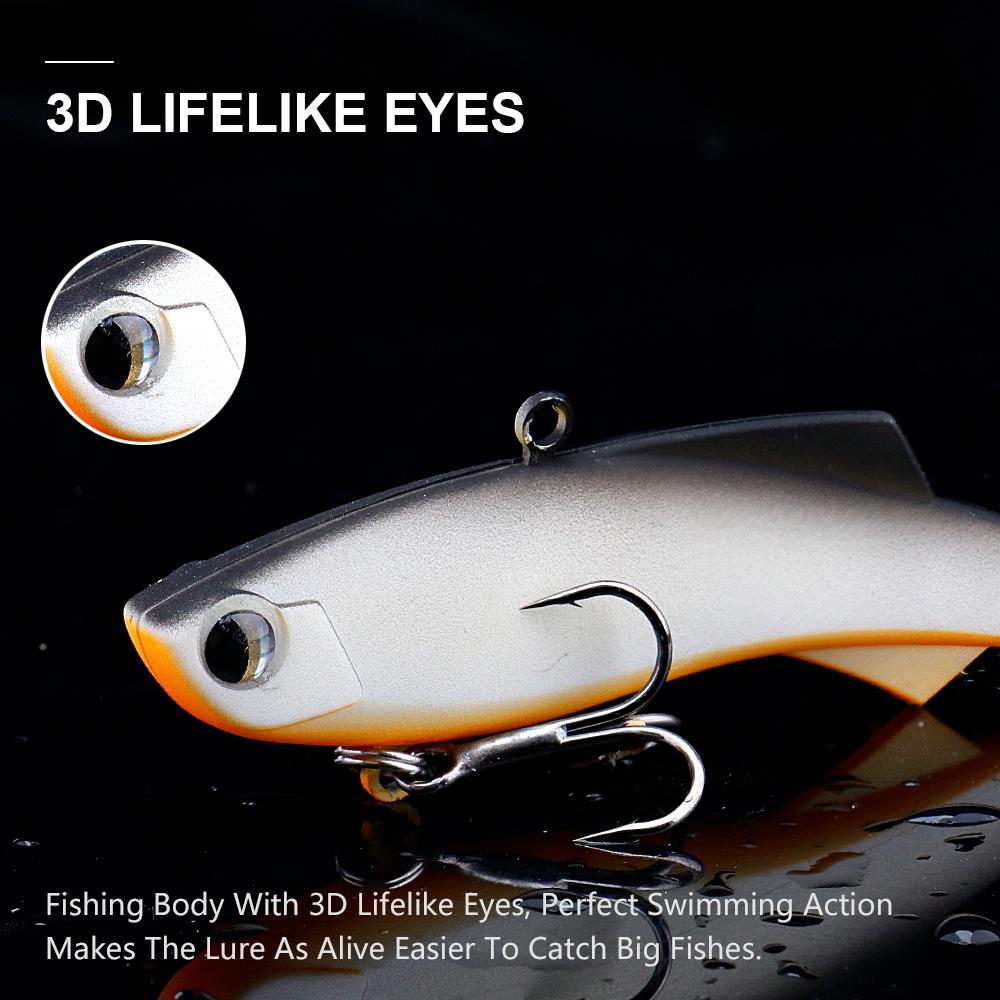 UV Luminous Effect Winter Bass VIB Fishing Lures 70mm/78mm/90mm Sinking Icsas Artificial Wobblers Ice Hard Bait For Pike
