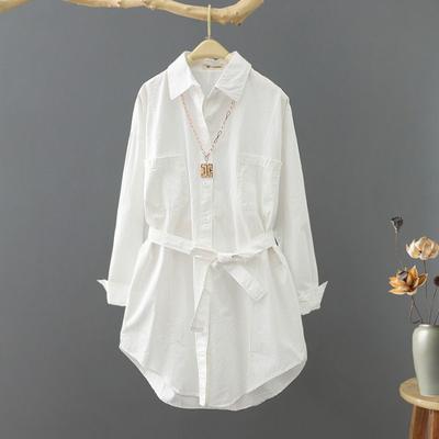 Fashionable and Casual Long Sleeve White Shirt for Women with Loose Fit, Design and Versatility