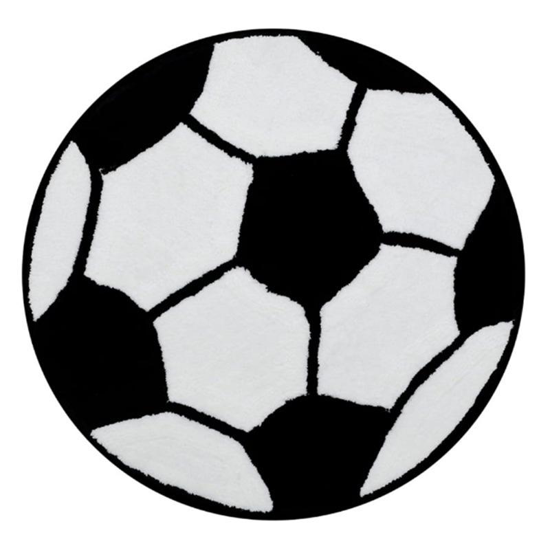 Tappeto Rotondo Creativo Nero 8-Palle Cartone Animato Antiscivolo e Anti-Sporco Tappetino per Piedi Soggiorno Tappeto per Pavimento Decorazione Casa