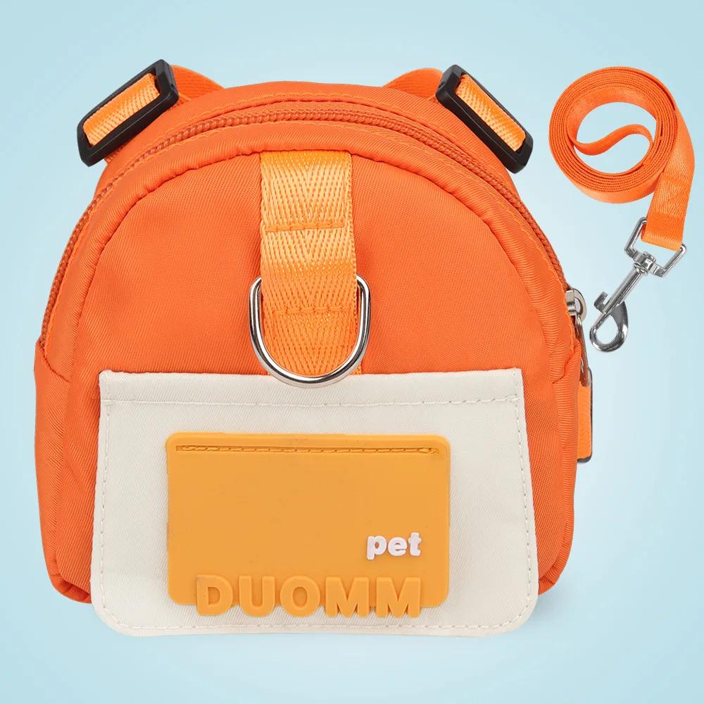 

Поводок для собак Мультфильм Школьный рюкзак для путешествий на открытом воздухе Домашний любимец Рюкзак для домашних животных Поводок для собак S оранжевый