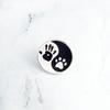 Creative Personalized Black And White Brooch With Dog Paw Print For Fashion Lovers