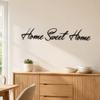 PVC Wall Sticker Decals Black Self-Adhesive Wall Letter Stickers Letter Design Flower Pattern Home Decor Stickers Entryway Decor
