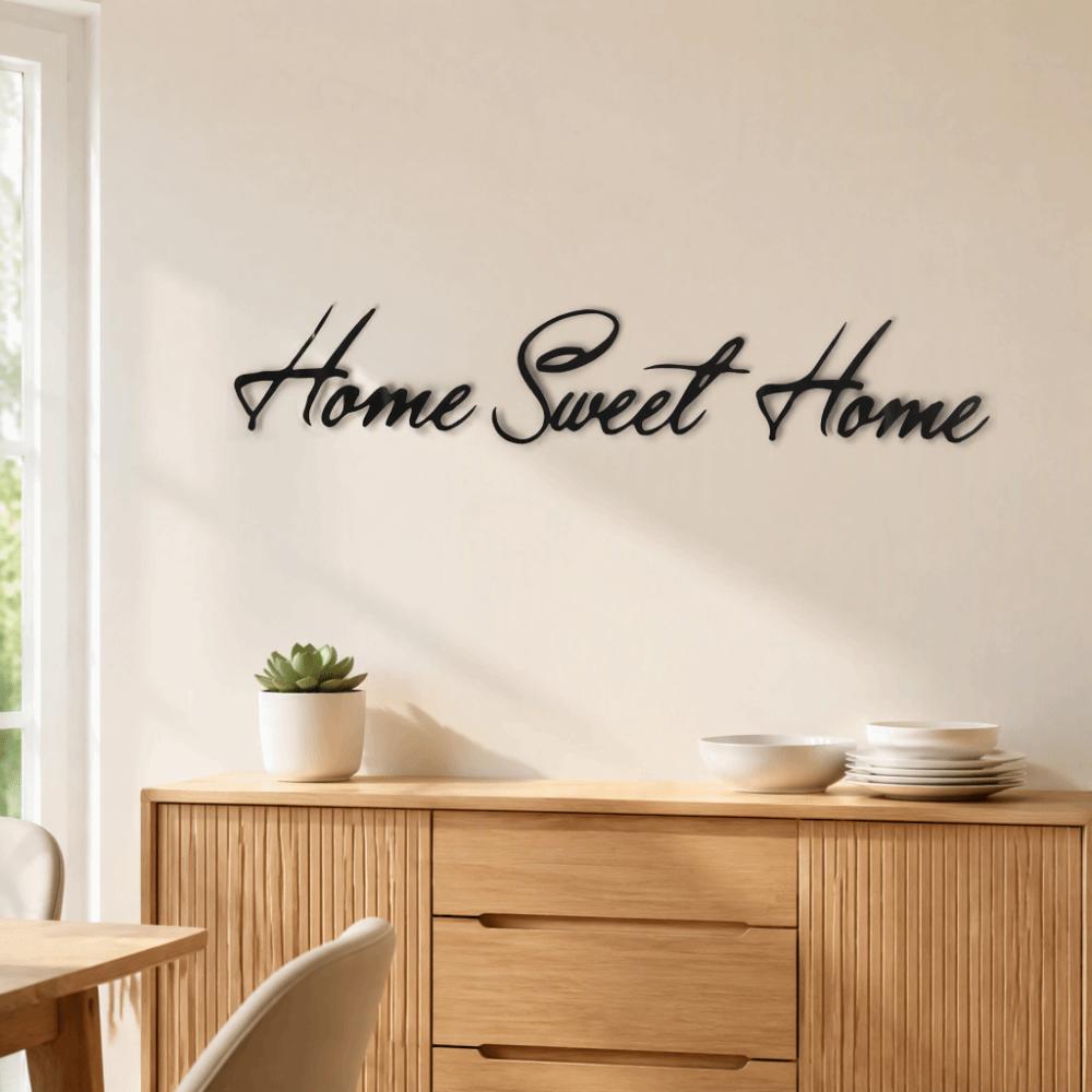 PVC Wall Sticker Decals Black Self-Adhesive Wall Letter Stickers Letter Design Flower Pattern Home Decor Stickers Entryway Decor