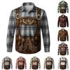 Herren 3D-gedrucktes Oktoberfest Locker geschnitten Umlegekragen Langarmhemd Vintage Lässig Atmungsaktives Oberteil für Pendeln Outdoor Festival Party