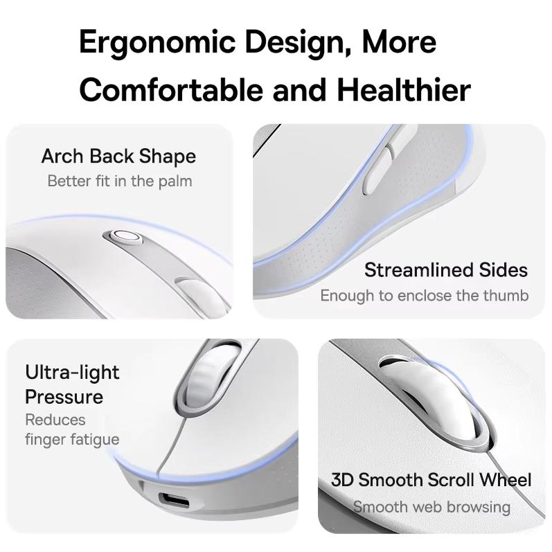 Baseus wireless Bluetooth mouse is suitable for Apple Mac, Huawei Matebook, laptop, tablet, desktop, office, silent, lightweight mouse