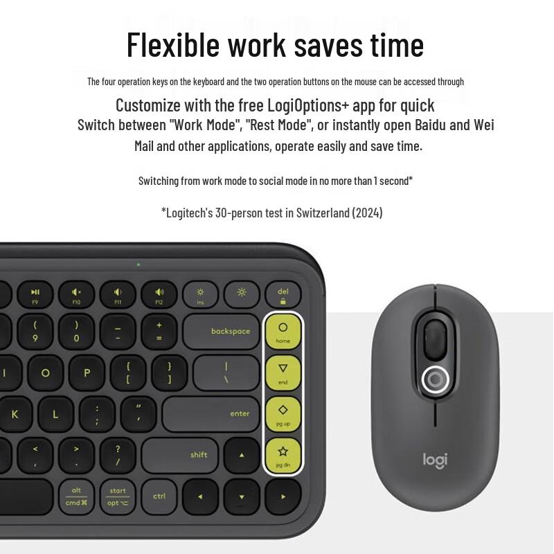 Logitech POP ICON COMBO Wireless Keyboard & Mouse Set