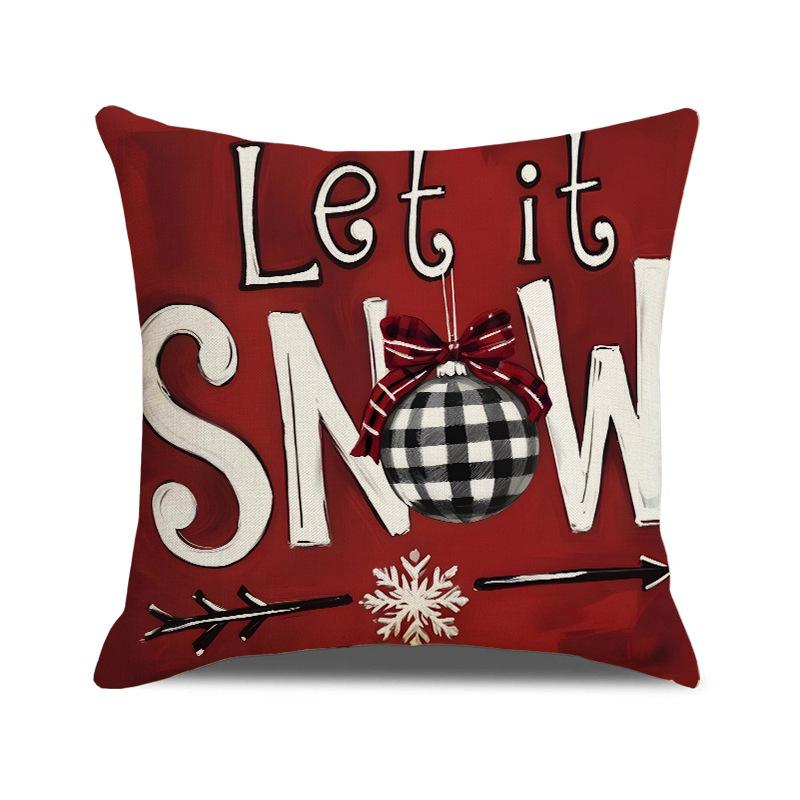 

Рождественская декоративная наволочка Льняная с принтом Диван Домашняя наволочка Спальня Наволочка для подушки 45X45cm (pillowcase only)