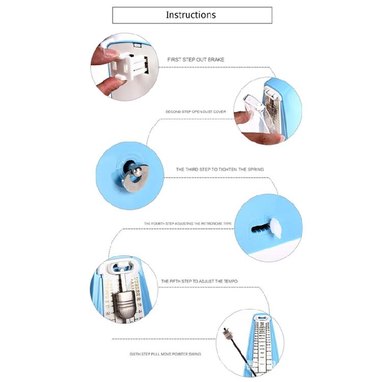 Mechanical Rhythm Pendulum Metronome for Guitar Piano Violin Musical Instrument