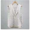 Elegant Fashion Harajuku Slim Fit Male Clothes Loose Casual All Match Tshirts Solid Hollow Out Cotton Linen Sleeveless Tank Tops