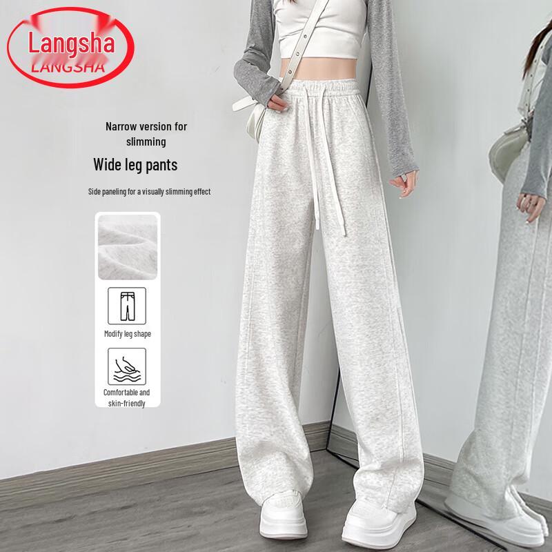 

Langsha Women s High-Waist Loose Fit Patchwork Sweatpants 2XL