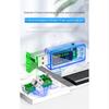 U96P 6.5A 13 In 1 USB Tester DC Digital Voltmeter Voltage Current Volt Ammeter Detector Indicator Meter Clear Blue