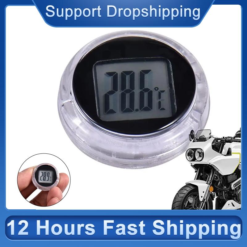 

New Mini Digital Thermometer Indoor Outdoor Waterproof Temperature Monitor Gauge Home Wall Motorcycle Self-adhesive Thermometer China Mainland