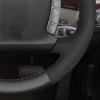 Black  Leather Suede Car Steering Wheel Cover For BMW 7 Series E65 E66 730Li 740Li 745Li 750Li 755ih 760Li 2001-2008