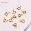 18K Gold Plated Lobster Clasps Spring Clasps End Tip Covers Crimp Beads Covers Wire Protectors DIY Jewelry Making Accessories