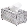 Sparkly Crystal Square Bead Tissue Box Light Luxury Napkin Box Paper Towel Storage Box  Living Room