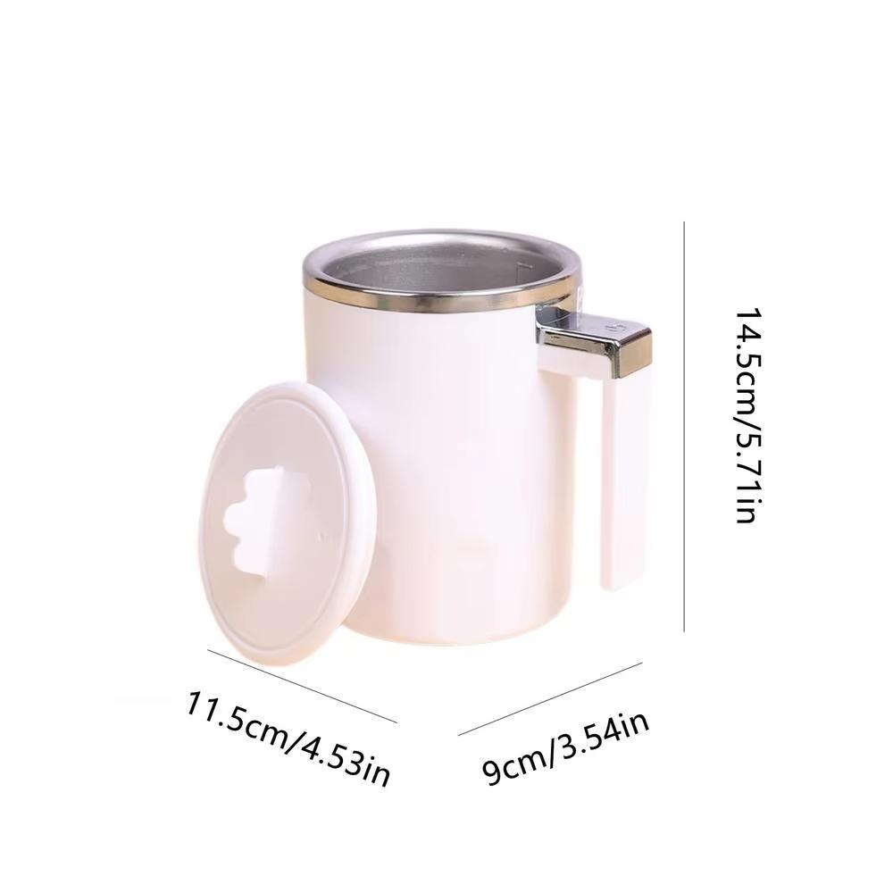 New Portable Electric Magnetic Force Stirring Cup Digital Display Design 1-click Mixing 316 Stainless Steel Small Coffee Cup