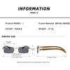 New Fashion Sunglasses Men's Ultra-clear Rimless Sunglasses Ocean Diamond Trimming Trend