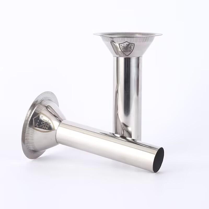 Stainless Steel Rib Tube Sausage Pig Intestine Casing Funnel 22#