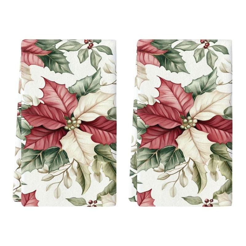 2PCS Kitchen Towels, Towel Sets, Super Absorbent Soft Cleaning Cloths, Kitchen Decoration,kitchen Essentials, Household Essentials, Cleaning Cloths