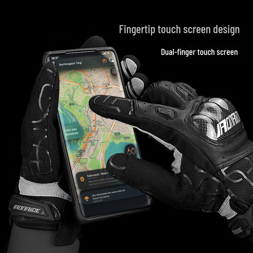 Breathable Carbon Fiber Touchscreen Motorcycle Riding Gloves - Summer, Anti-fall, Wear-resistant, Knight Equipment