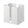 Yamazaki Jitsugyo 4763 News Rack with Casters, White, Approx. W33 x D26 x H33.5cm, Tower, Newspaper Stocker, Newspaper, Can be tied up while stored.
