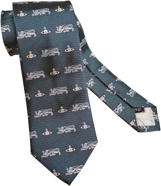 

Vivienne Westwood Tie, Brand Tie, Gift, Christmas, Coming-of-Age Ceremony, Valentine s Day, Stylish, Business, VW80 Dark GreenGray [Item]