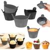 12Pcs Air Fryer Silicone Egg Poacher Cups Silicone Egg Cooker Mold Baking Custard Tart Pie Desserts Cupcake Egg Poaching Maker