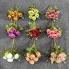 7 Heads Rose Artificial Flowers Silk Petals Green Leaves Simulation Flower Rose Multicolor Scene Landscaping Faux Rose Flower
