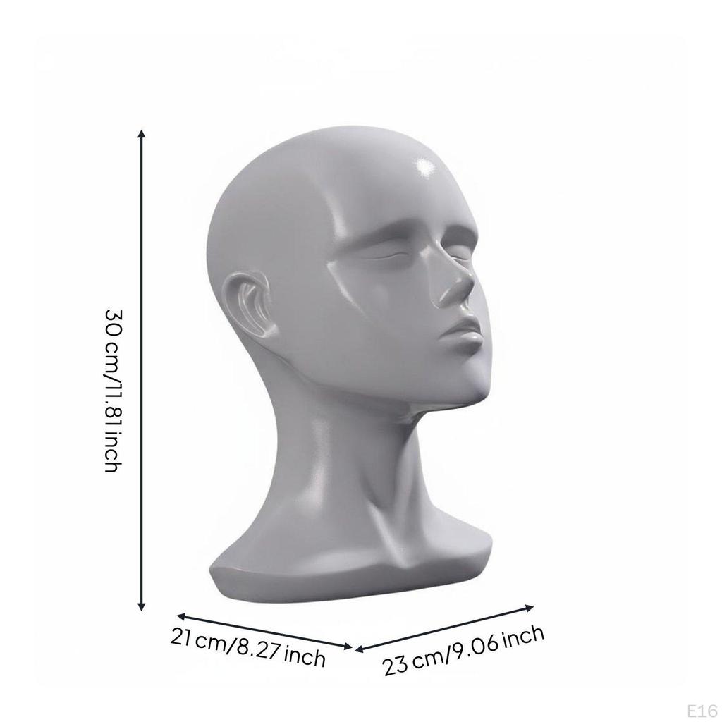 Realistic Mannequin Head With Ear Holes Hairpiece Holder Versatile Hat Display Stand for