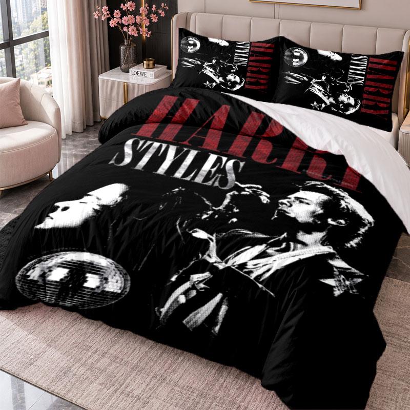 Harry Styles 3Pcs Bedding Set Duvet Cover With Two Pillowcases For Bedroom Home Decoration