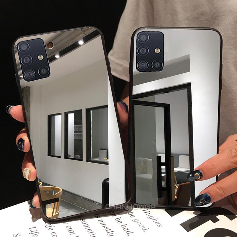 Spiegel Weiche TPU Hülle für Samsung Galaxy A51 A71 A50 A70 A30 A20E A30S A50S A70S A10 A20 A40 A90 A01 A21 A81 S20 S10 Plus Ultra S10E S9 S8 Note10 Abdeckung