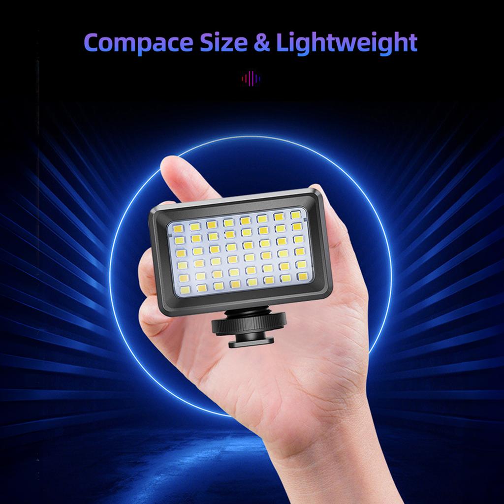 Underwater LED Fill Light 5W Diving Light Kit 2700K-5600K Built-in Battery 40M/130ft Waterproof