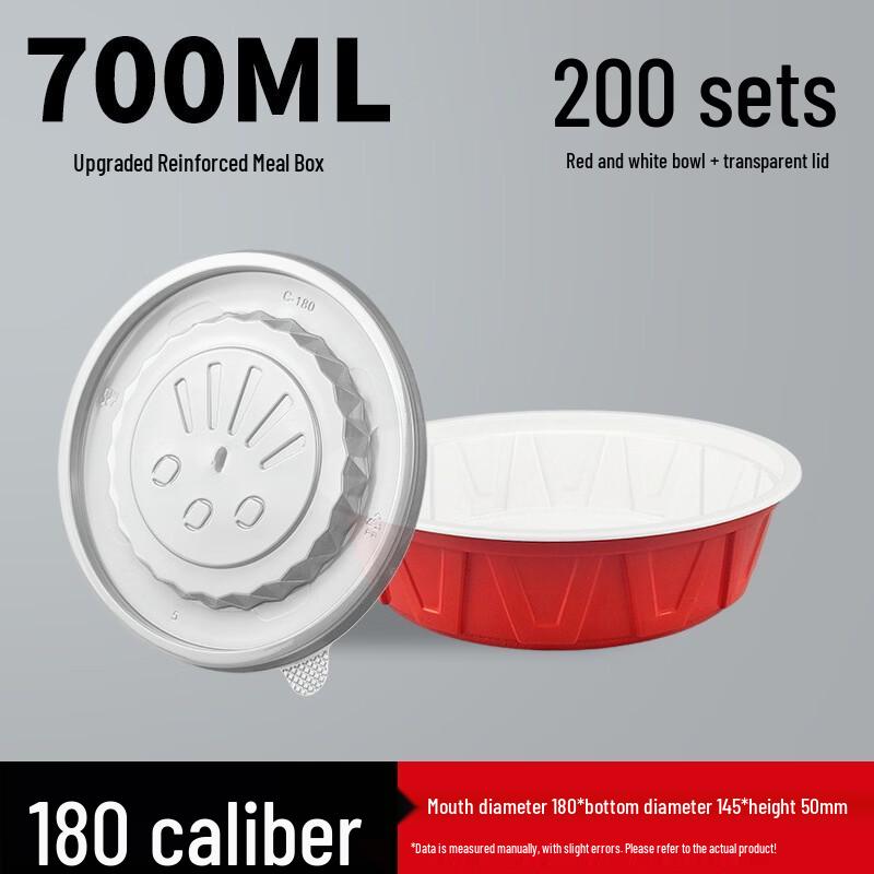 

Disposable Red & White Wheat Straw Bowls with Lids