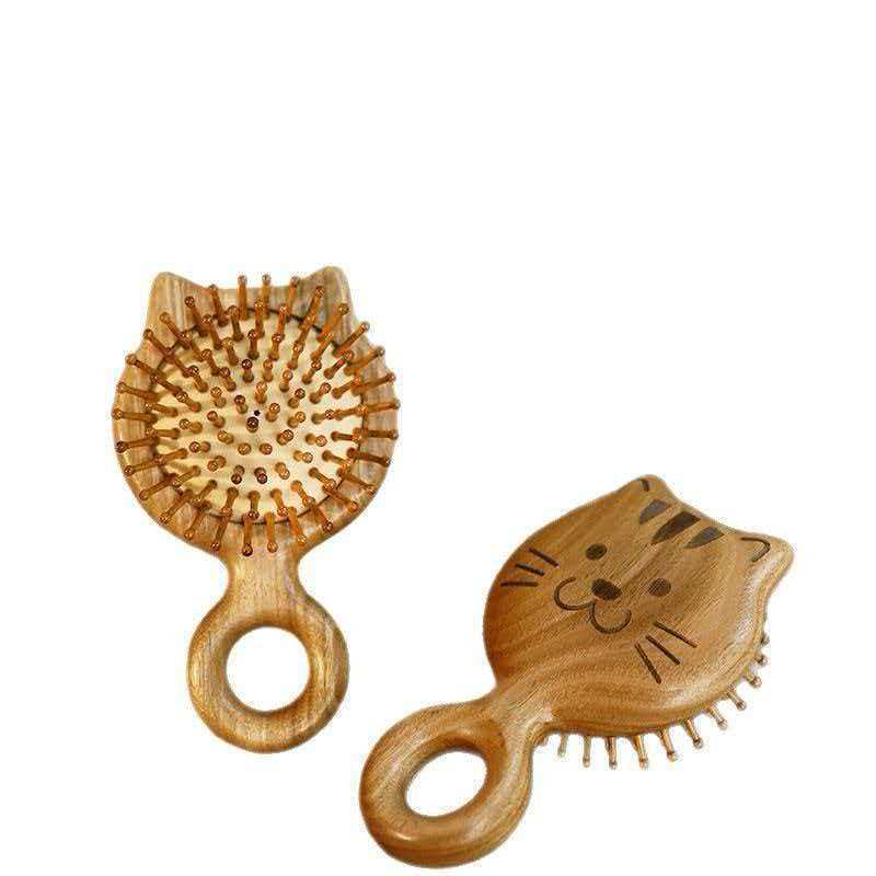 Solid Wood Abdominal Massage Brush for Belly and Meridian Relief