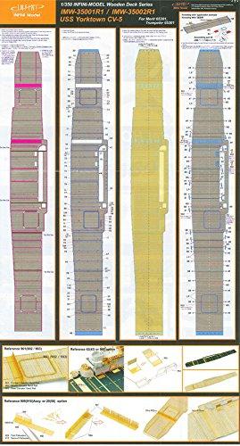 Infini Model 1/350 IMW Series US Navy Aircraft Carrier CV-5 Yorktown 1942 Wooden Deck, Deck Blue, for ME Plastic Model Kits, IMW3501