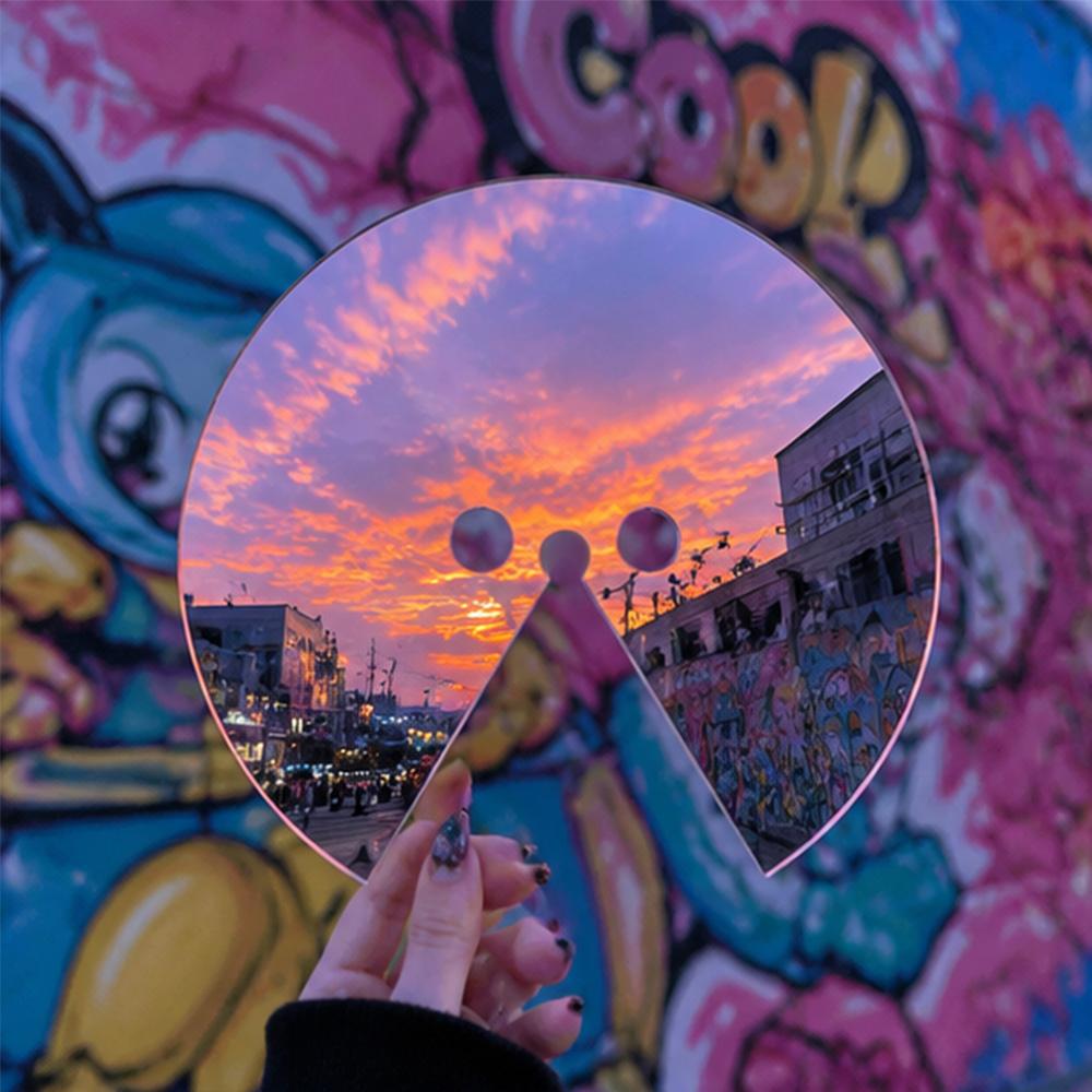 Mască Mirror Acrilică Purtabilă Mască Reflectivă Față Completă Mască Mirror Rotundă Petrecere Costum Adulți