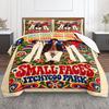 Decorative Small Faces Itchycoo Park Psychedelic Poster Multicolor Bedding Set, Reversible Duvet Cover Set for Any Season