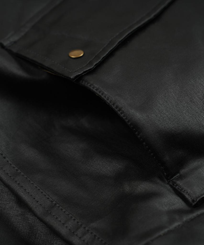 FRIZMWORKS Waxed Cotton Heritage Hunting Jacket _ Black