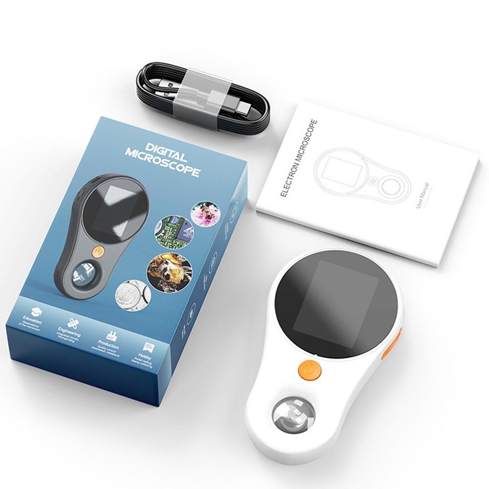 500X Digital Microscope 1080P Video Coin Microscopio with Magnifying Glass With 8Leds for Electronics Repair Tool