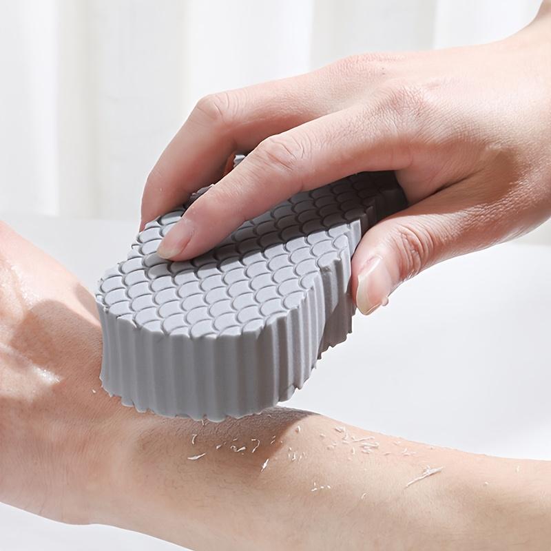 Nordic Style Exfoliating Bath Sponge, Dual-Sided Scrubbing Tool, Travel Portable Shower Brush, Suitable for Baby & Mom